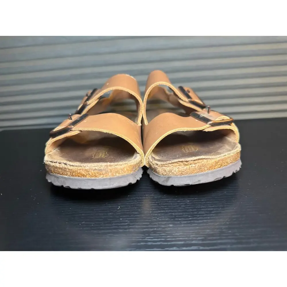 Birkenstock Milano Oiled Leather Brown Slingback Sandals EU 38 US Women 7 Men 5